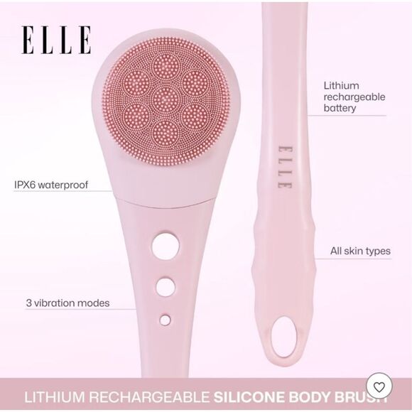 ELLE Gentle Skin Cleanser Dead Skin Removal for Smooth Skin Body Scrubber NEW - Picture 2 of 6